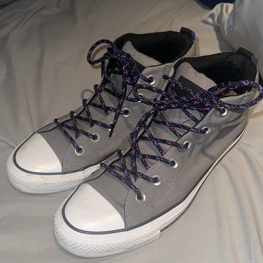 ⭐️SALE⭐️ Converse Chuck Taylor All Star Syde Street Mid Gray Size M8/W10 EUC - Picture 1 of 12